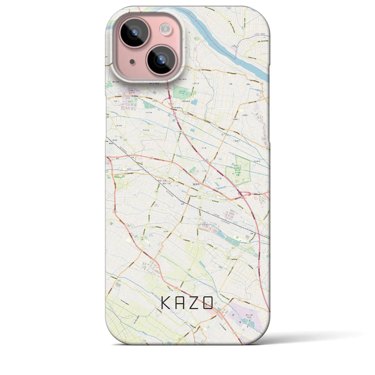 【加須(埼玉県)】地図柄iPhoneケース(バックカバータイプ)