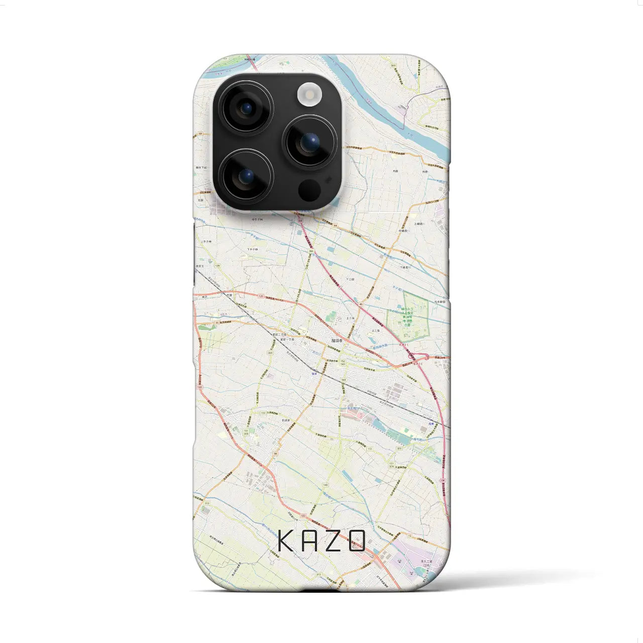【加須(埼玉県)】地図柄iPhoneケース(バックカバータイプ)