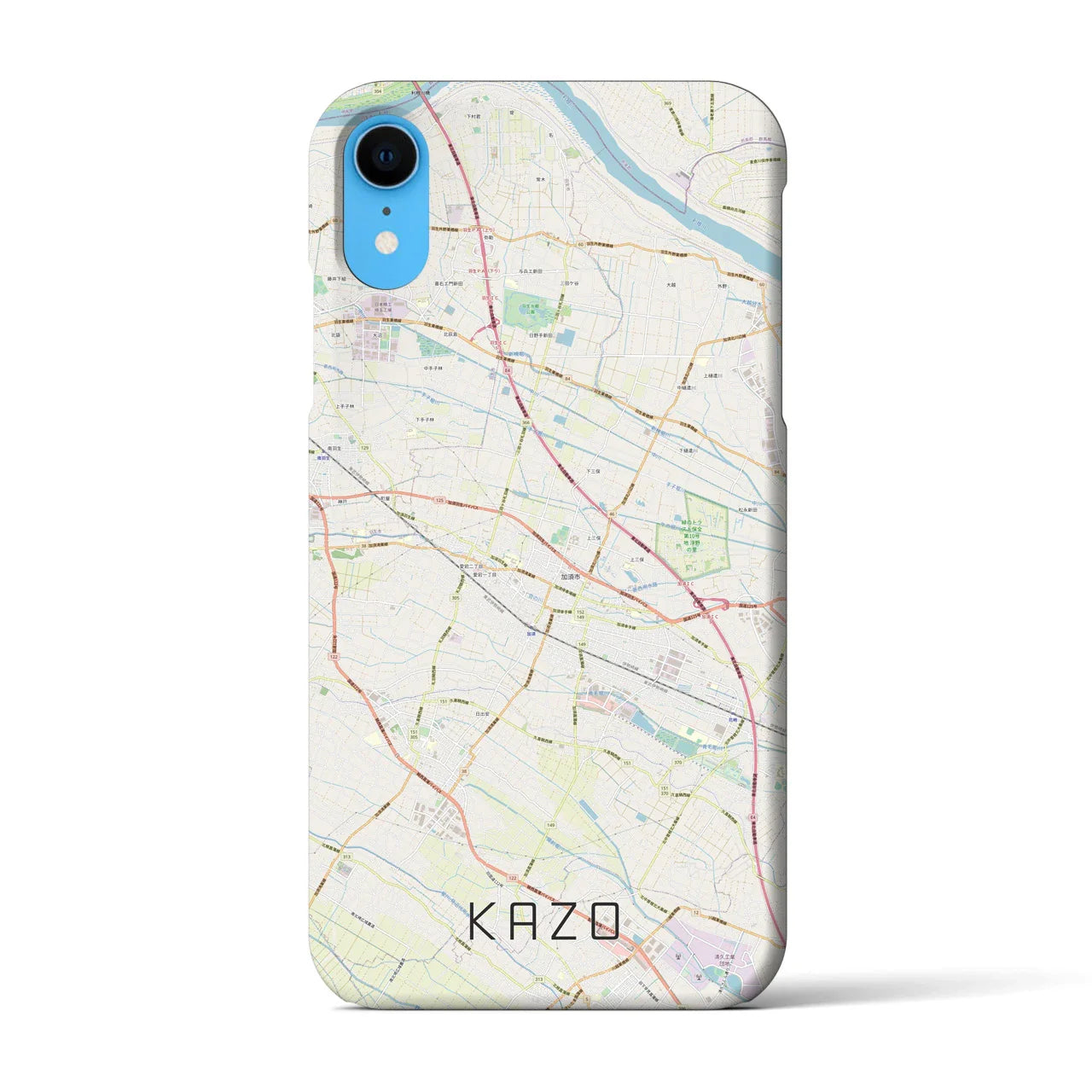 【加須(埼玉県)】地図柄iPhoneケース(バックカバータイプ)