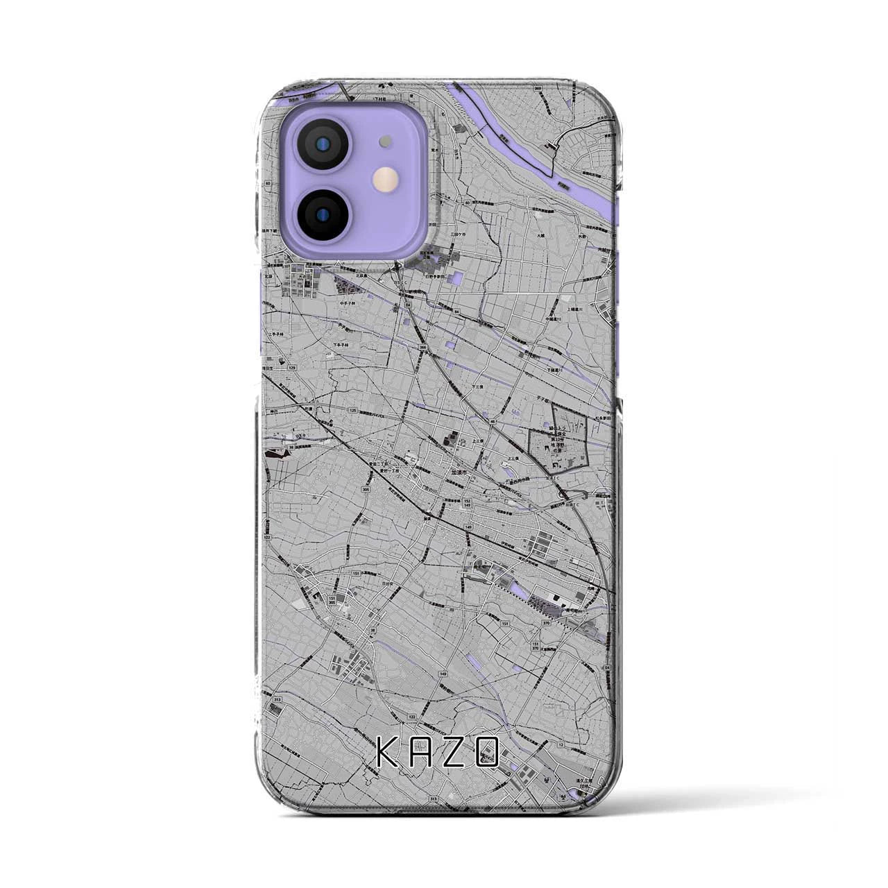 【加須(埼玉県)】地図柄iPhoneケース(クリアタイプ)