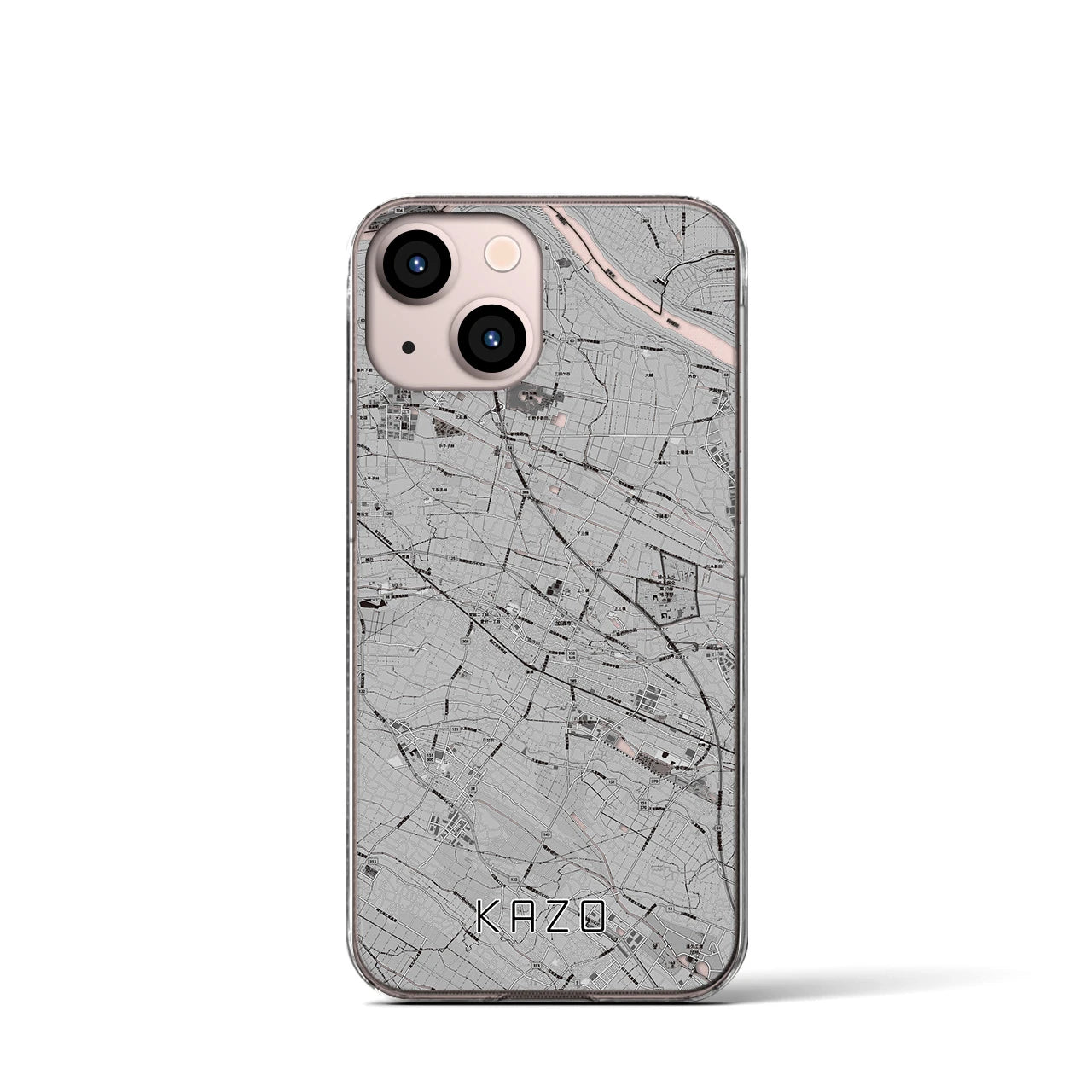 【加須(埼玉県)】地図柄iPhoneケース(クリアタイプ)