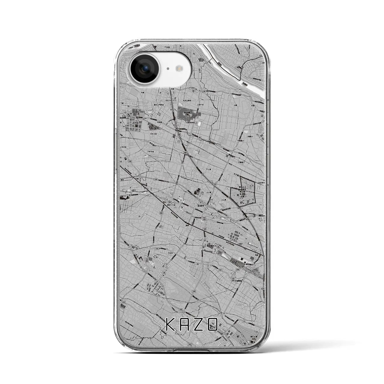 【加須(埼玉県)】地図柄iPhoneケース(クリアタイプ)