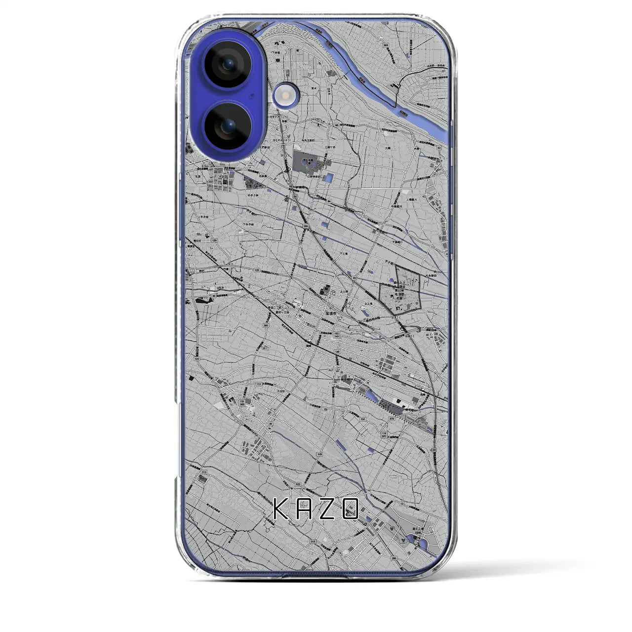 【加須(埼玉県)】地図柄iPhoneケース(クリアタイプ)