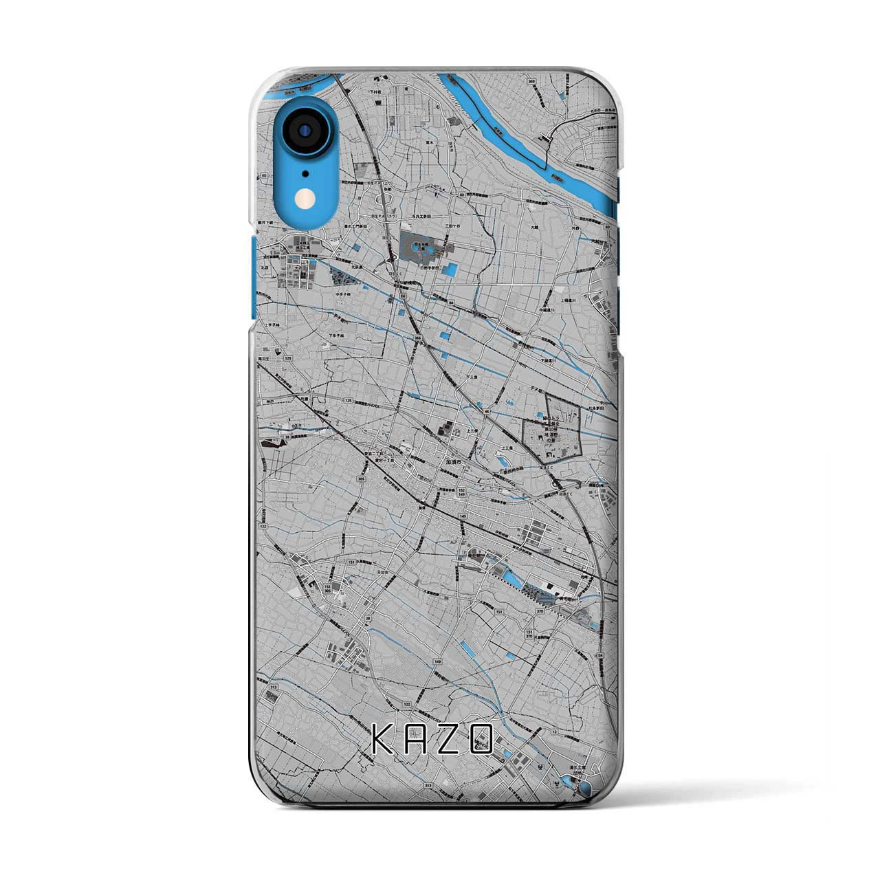 【加須(埼玉県)】地図柄iPhoneケース(クリアタイプ)