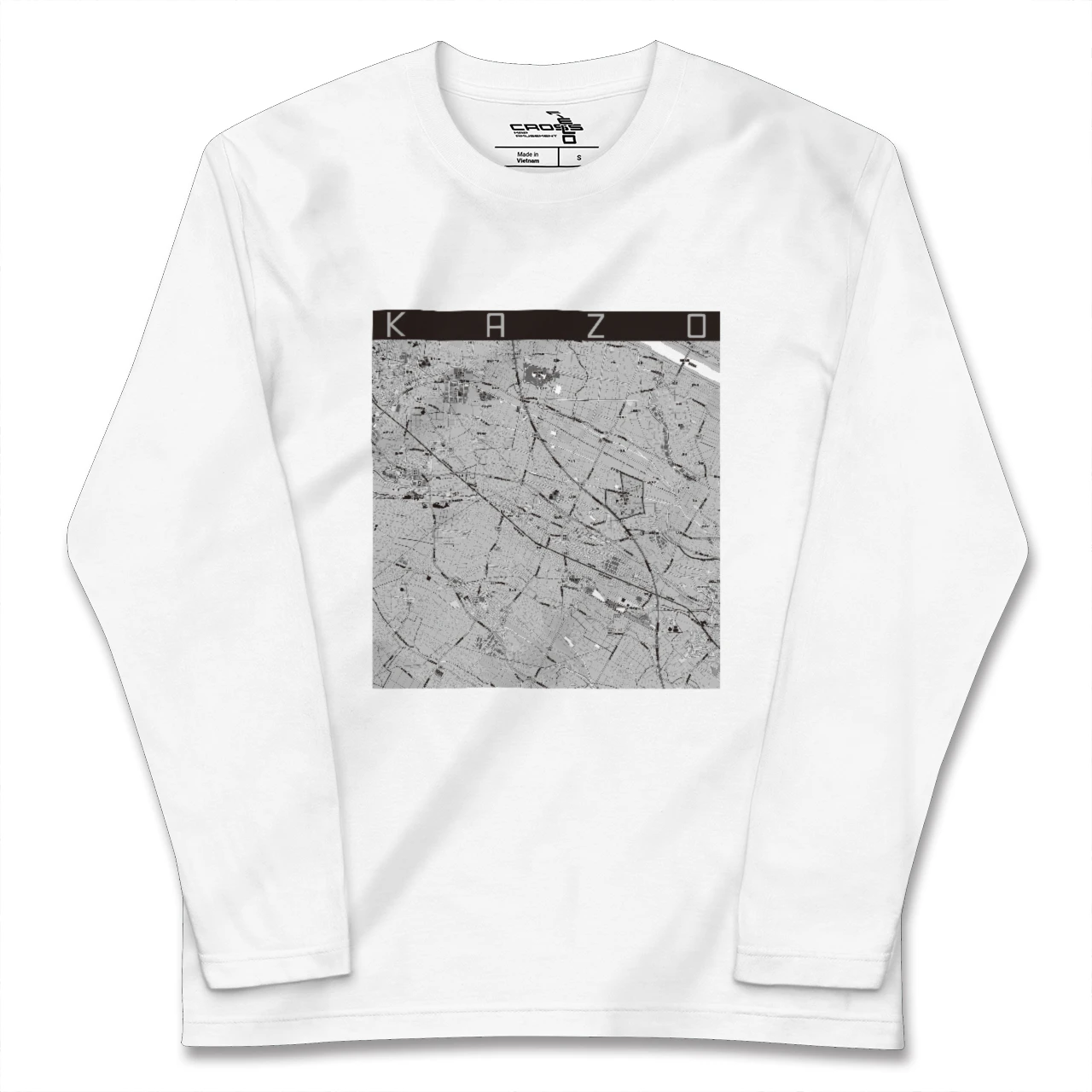【加須(埼玉県)】地図柄ロングスリーブTシャツ