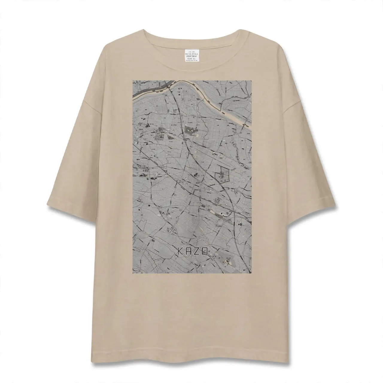 【加須(埼玉県)】地図柄ビッグシルエットTシャツ
