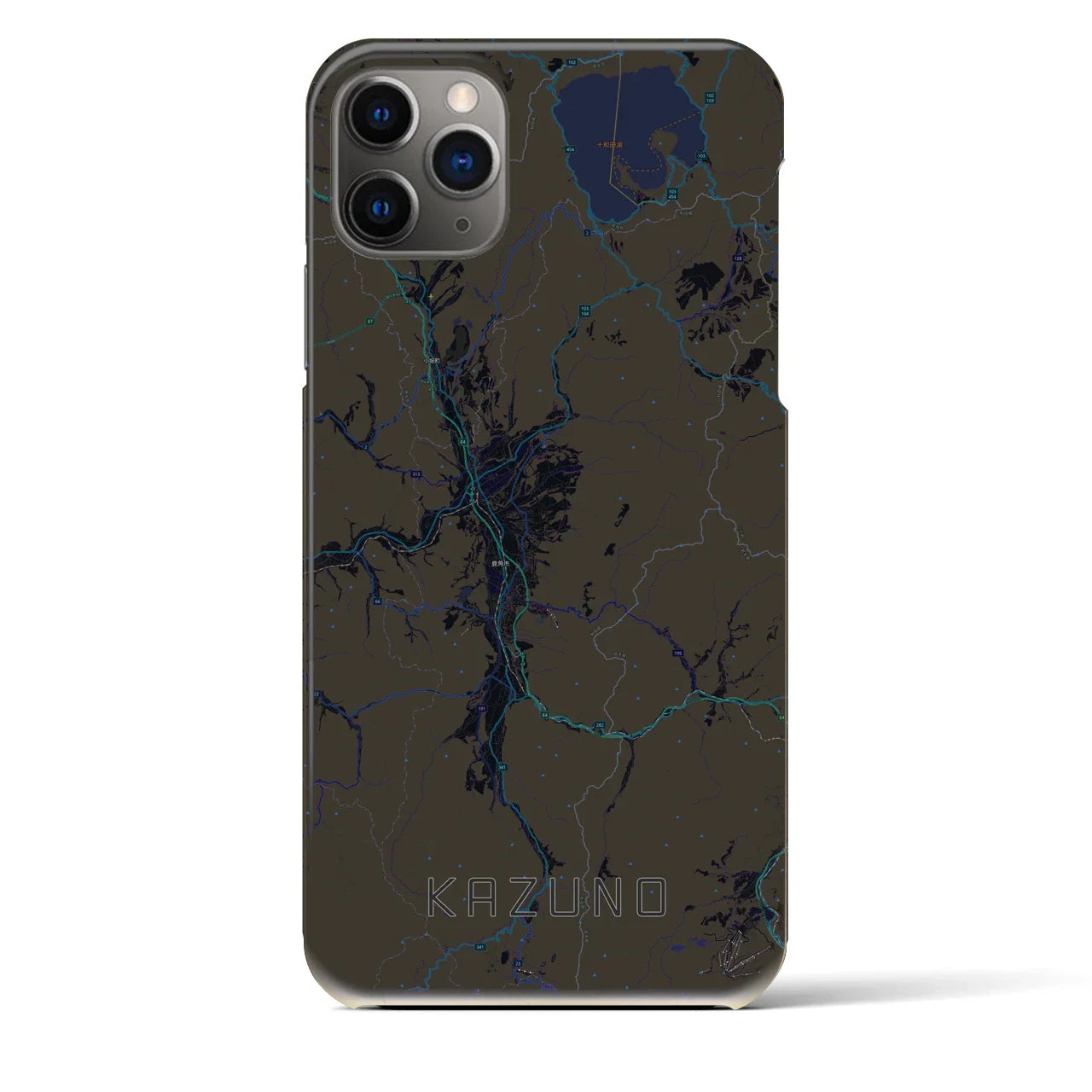 【鹿角(秋田県)】地図柄iPhoneケース(バックカバータイプ)