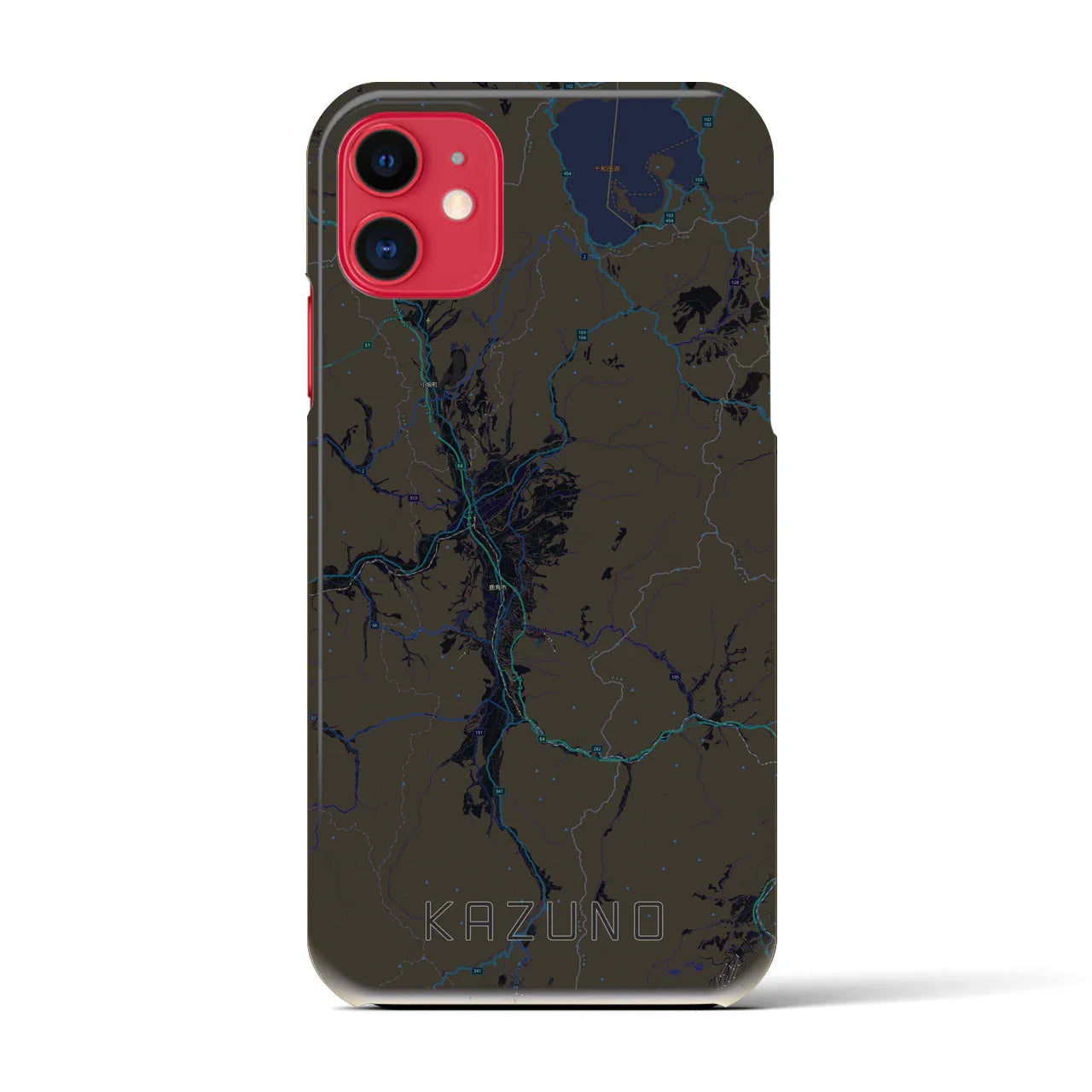 【鹿角(秋田県)】地図柄iPhoneケース(バックカバータイプ)