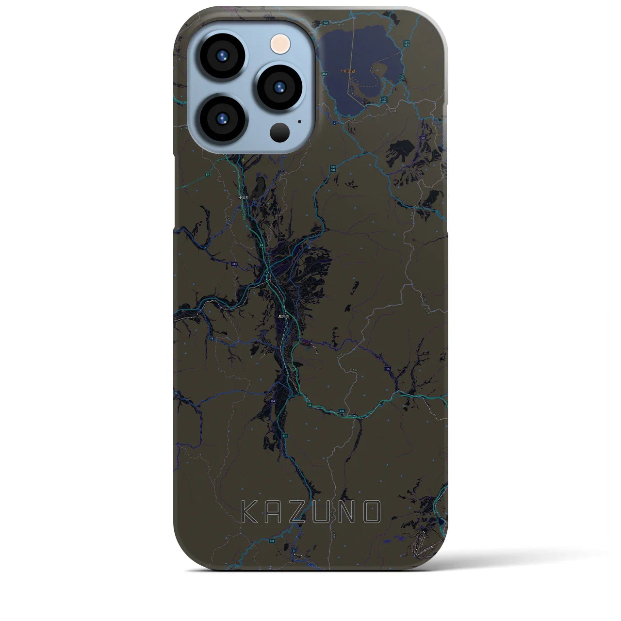 【鹿角(秋田県)】地図柄iPhoneケース(バックカバータイプ)
