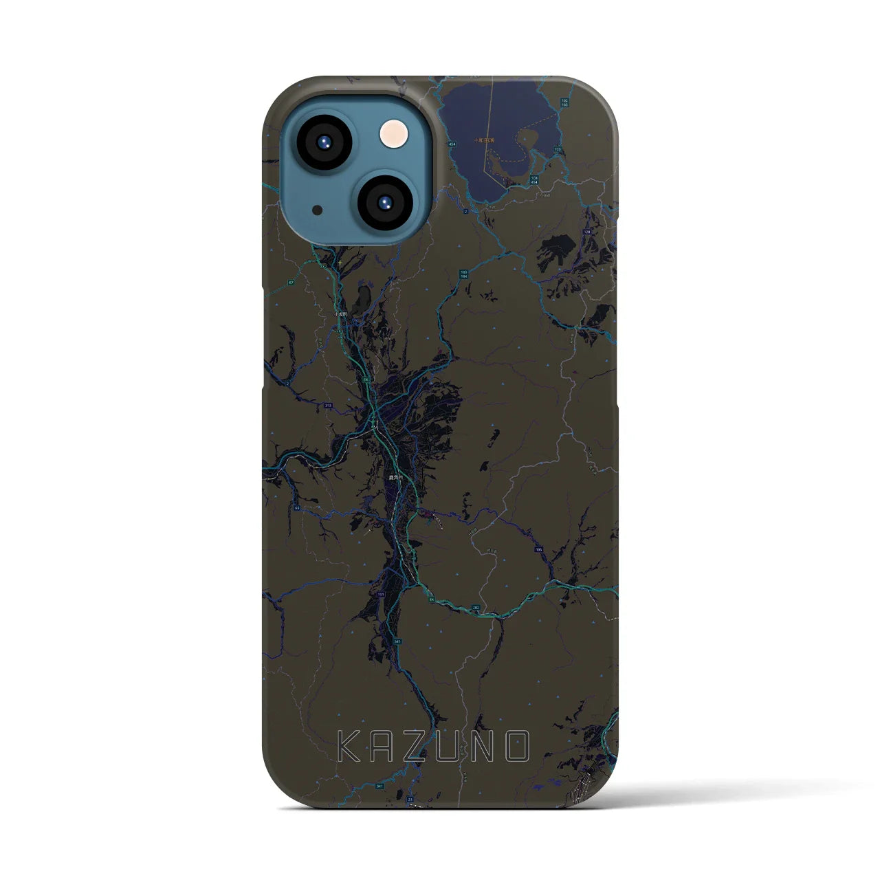 【鹿角(秋田県)】地図柄iPhoneケース(バックカバータイプ)
