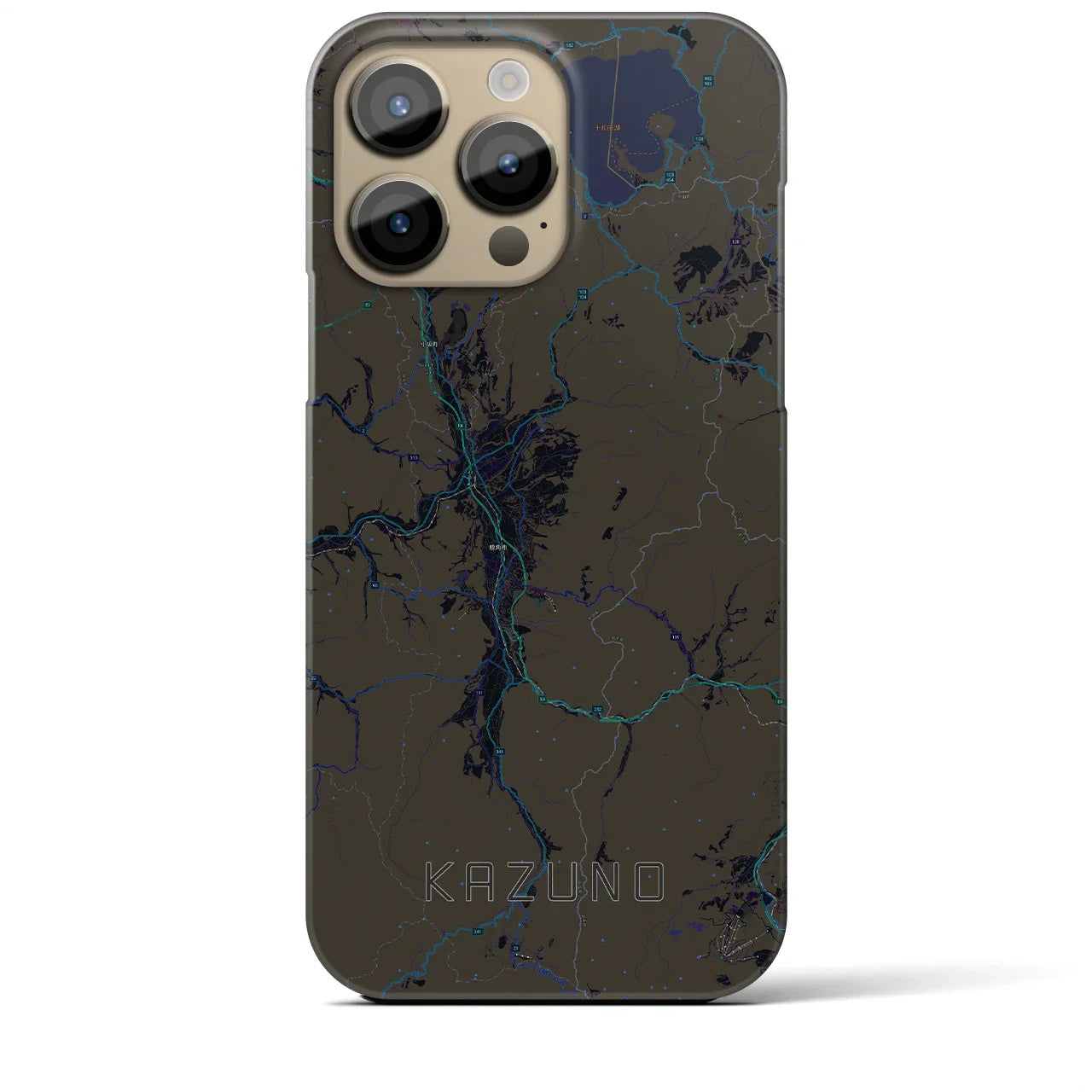 【鹿角(秋田県)】地図柄iPhoneケース(バックカバータイプ)