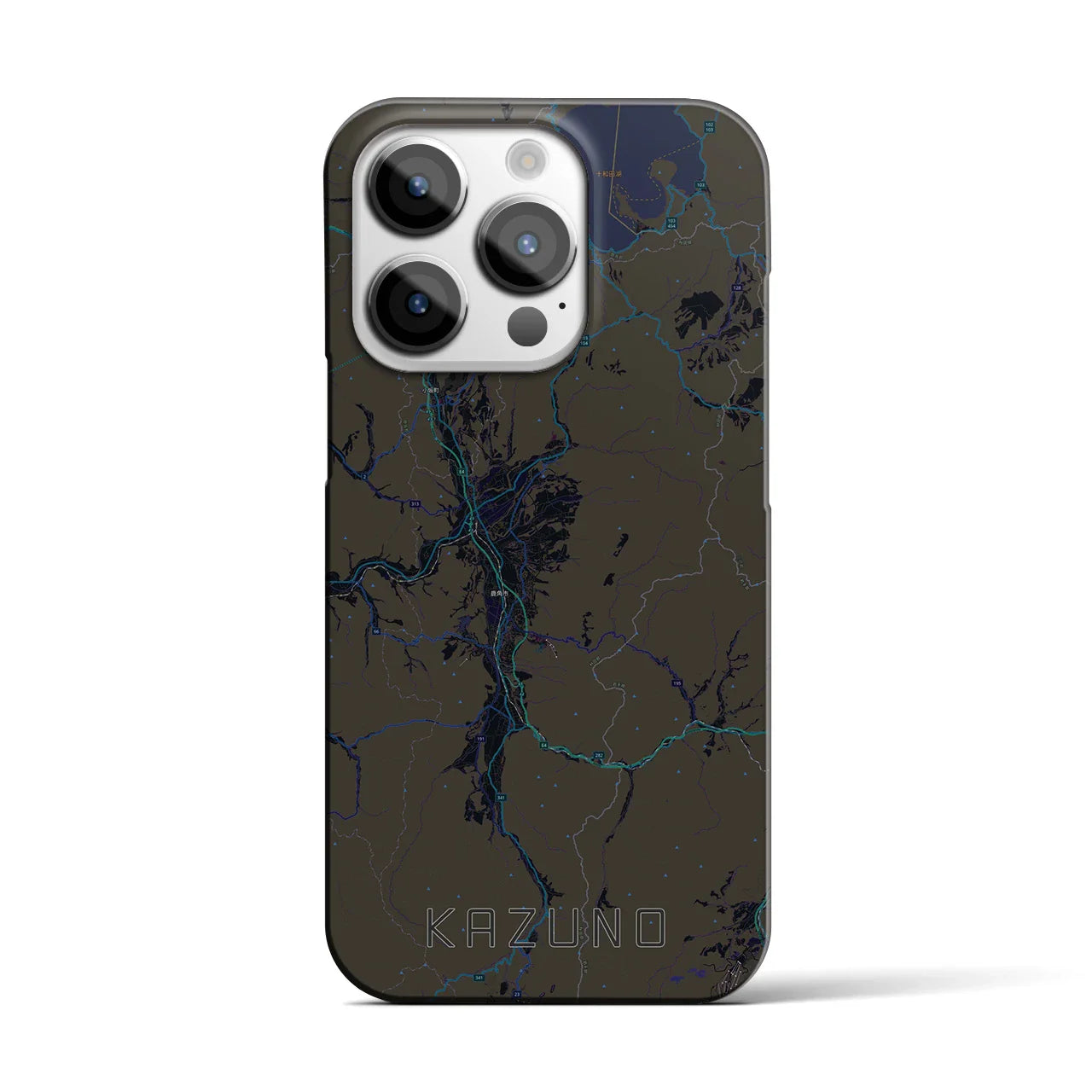【鹿角(秋田県)】地図柄iPhoneケース(バックカバータイプ)
