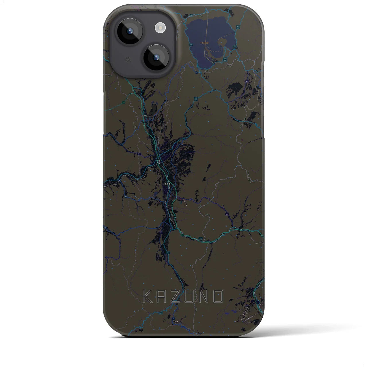 【鹿角(秋田県)】地図柄iPhoneケース(バックカバータイプ)