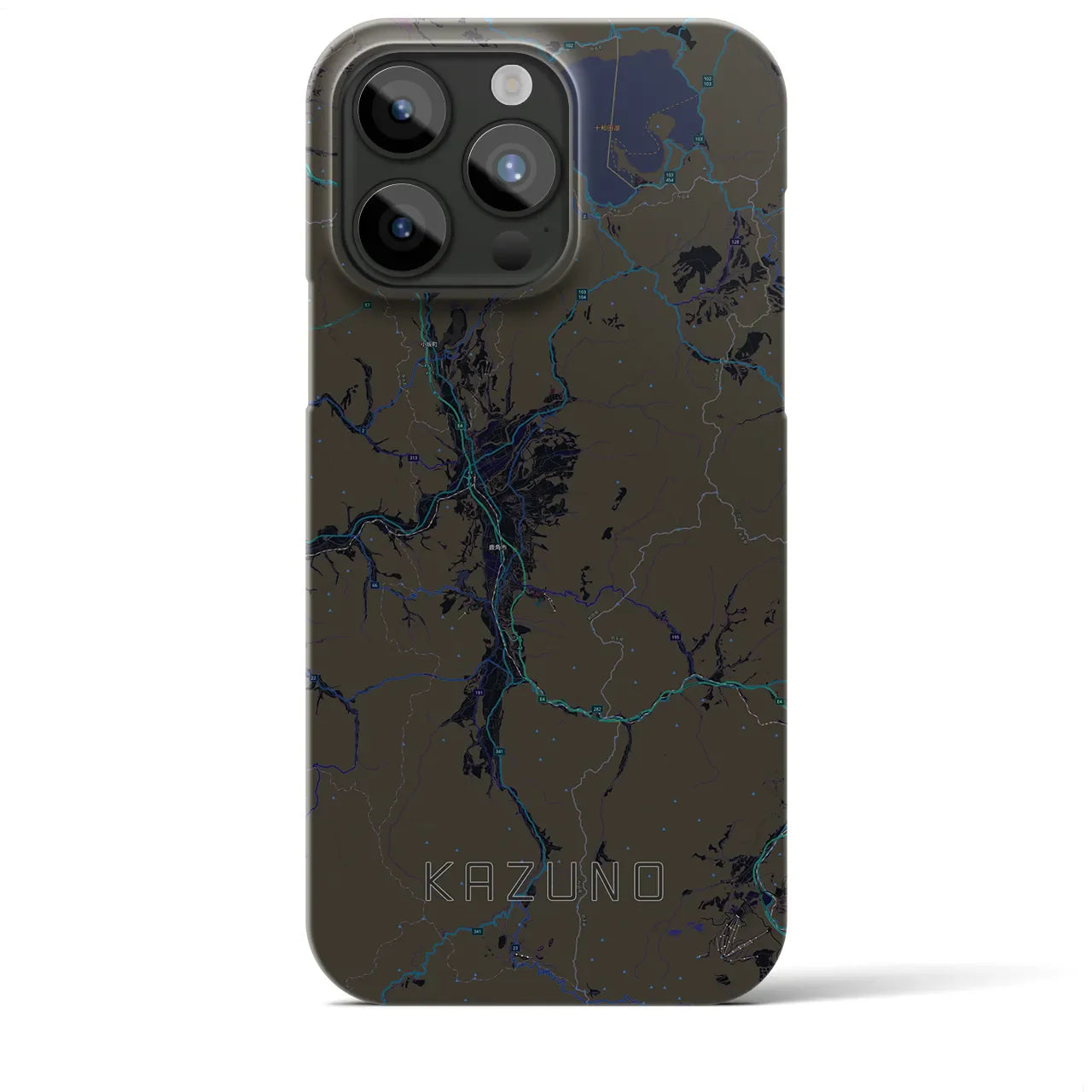 【鹿角(秋田県)】地図柄iPhoneケース(バックカバータイプ)