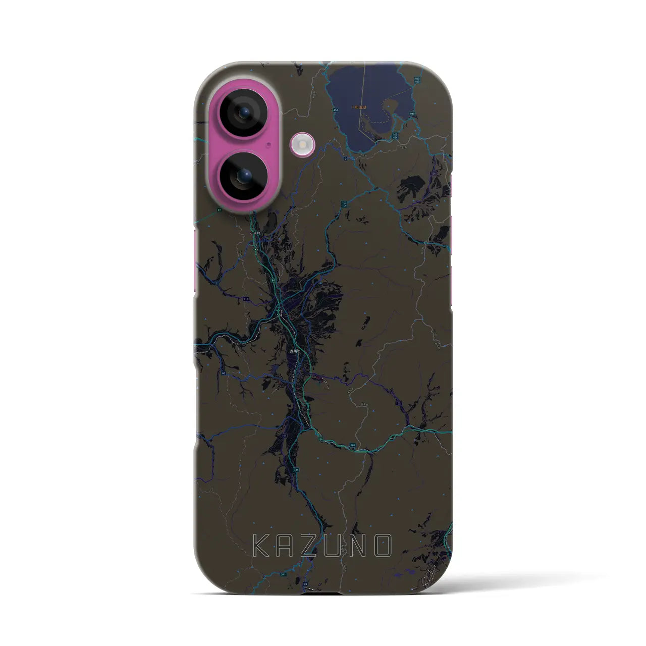 【鹿角(秋田県)】地図柄iPhoneケース(バックカバータイプ)