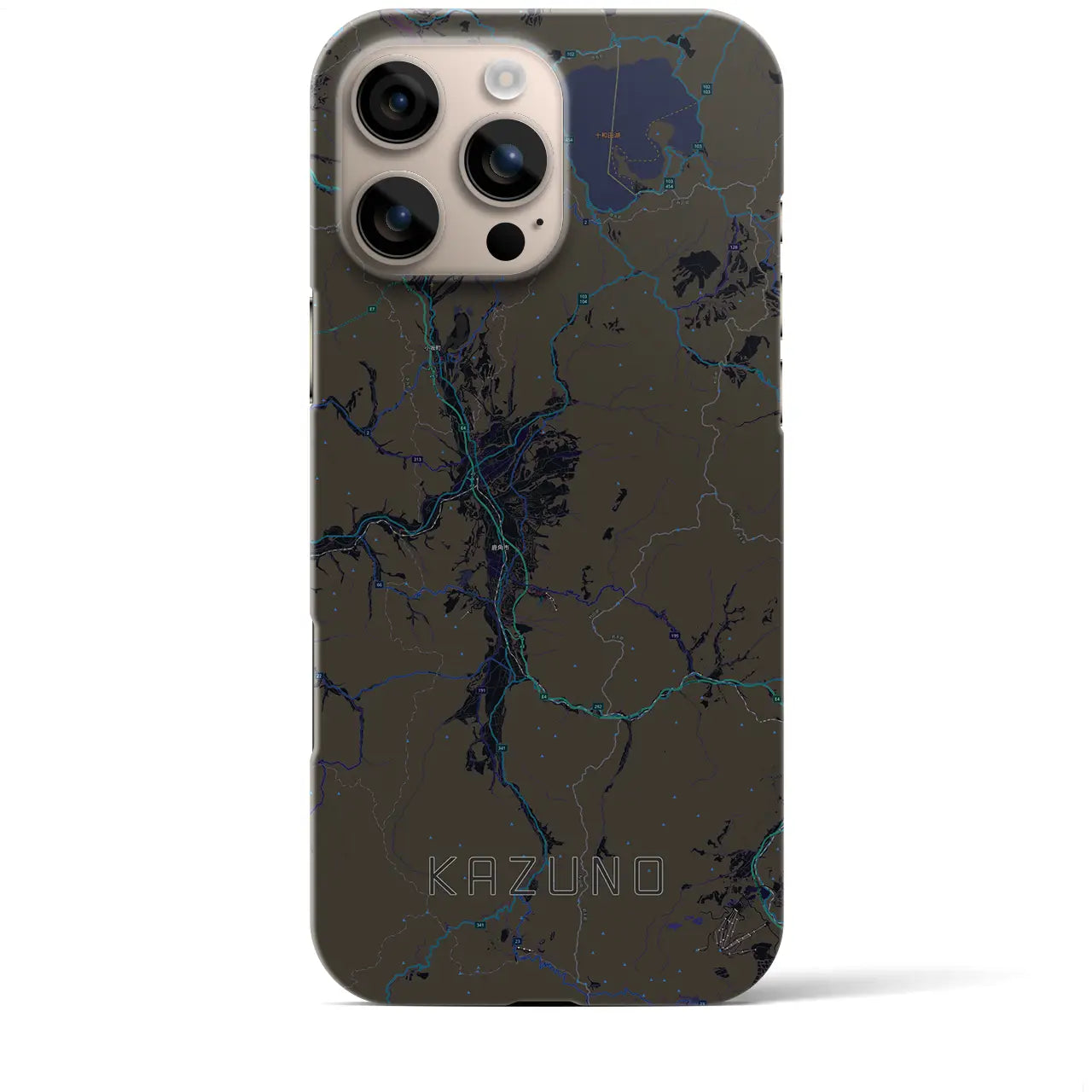 【鹿角(秋田県)】地図柄iPhoneケース(バックカバータイプ)