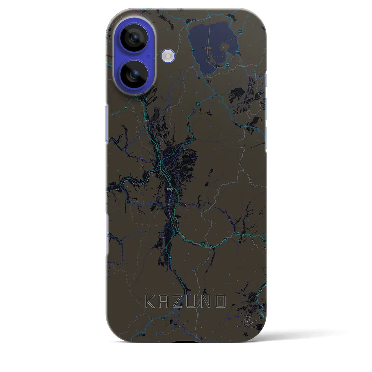 【鹿角(秋田県)】地図柄iPhoneケース(バックカバータイプ)
