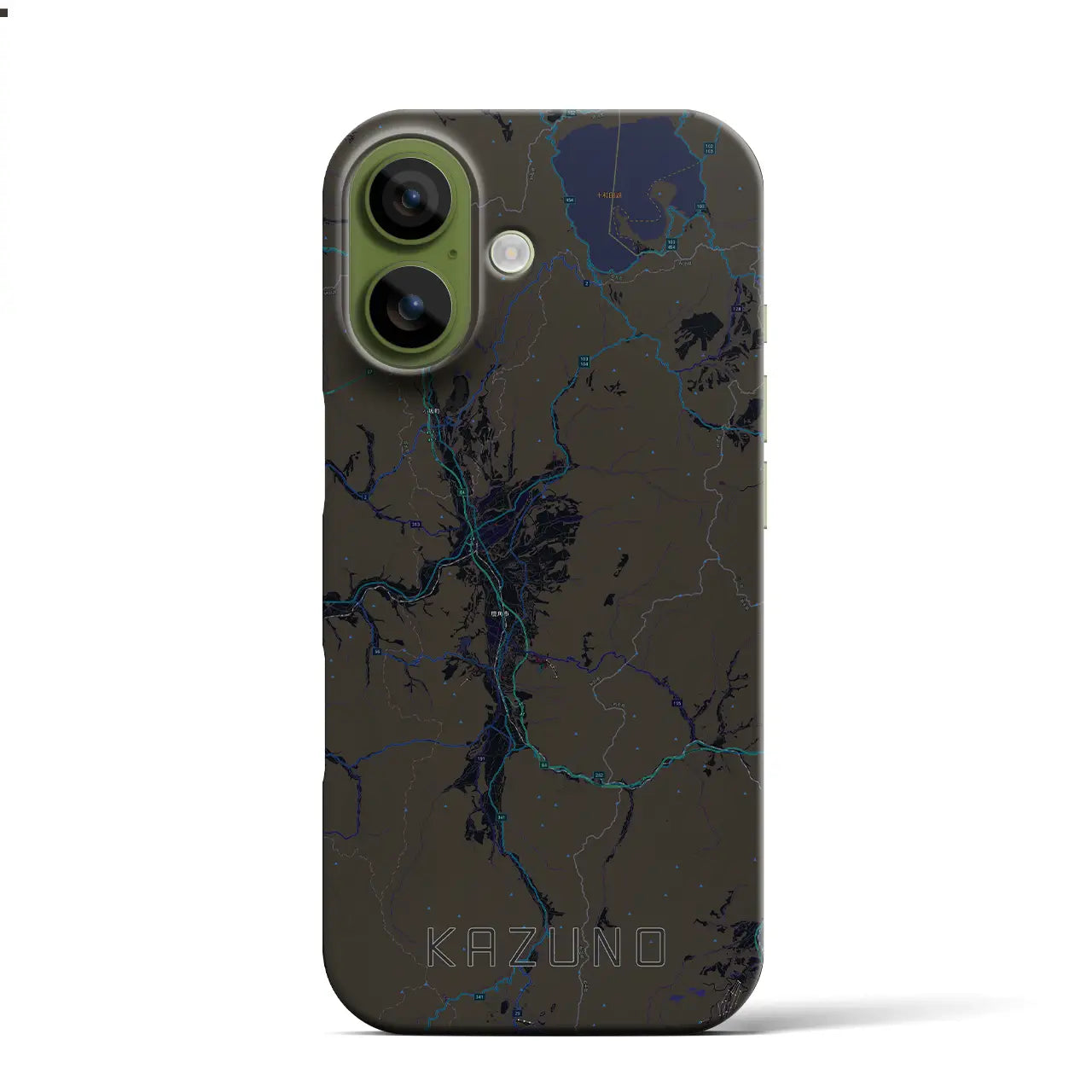 【鹿角(秋田県)】地図柄iPhoneケース(バックカバータイプ)