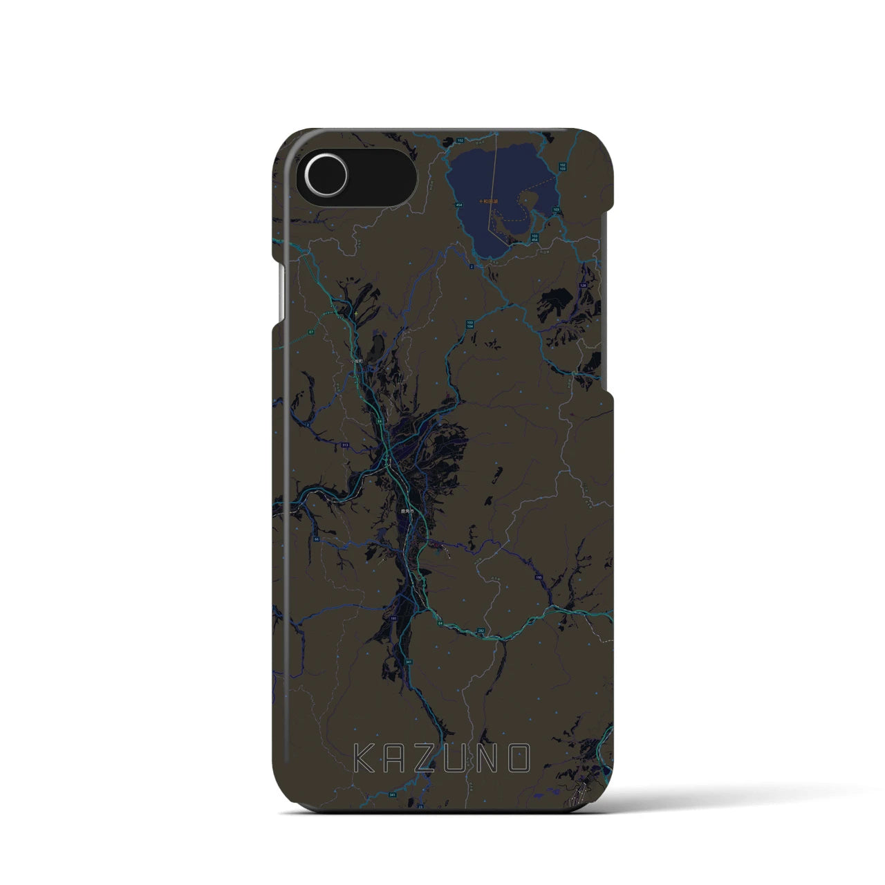 【鹿角(秋田県)】地図柄iPhoneケース(バックカバータイプ)