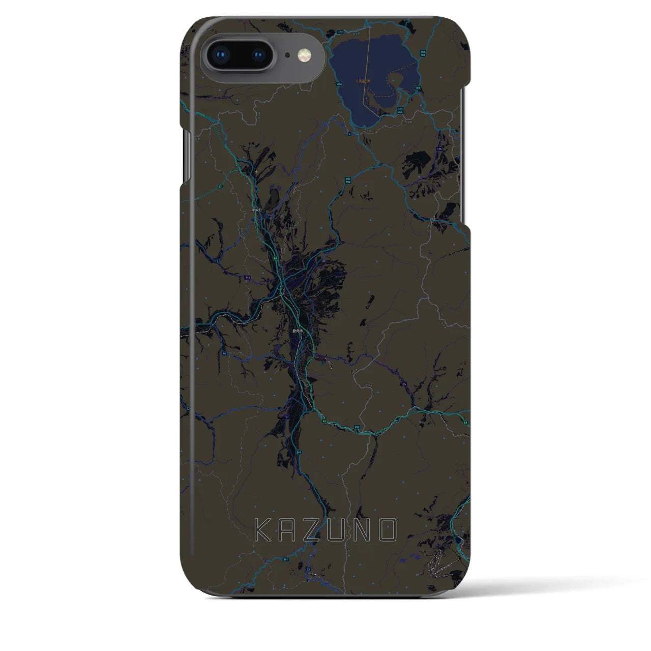 【鹿角(秋田県)】地図柄iPhoneケース(バックカバータイプ)