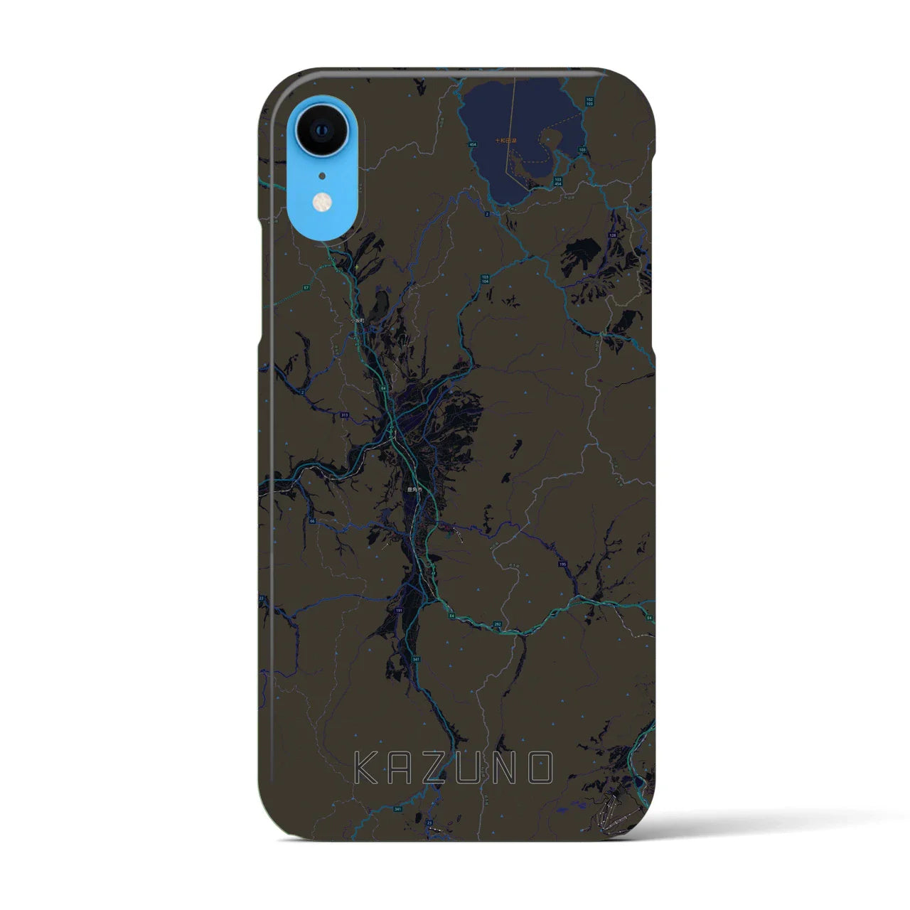 【鹿角(秋田県)】地図柄iPhoneケース(バックカバータイプ)