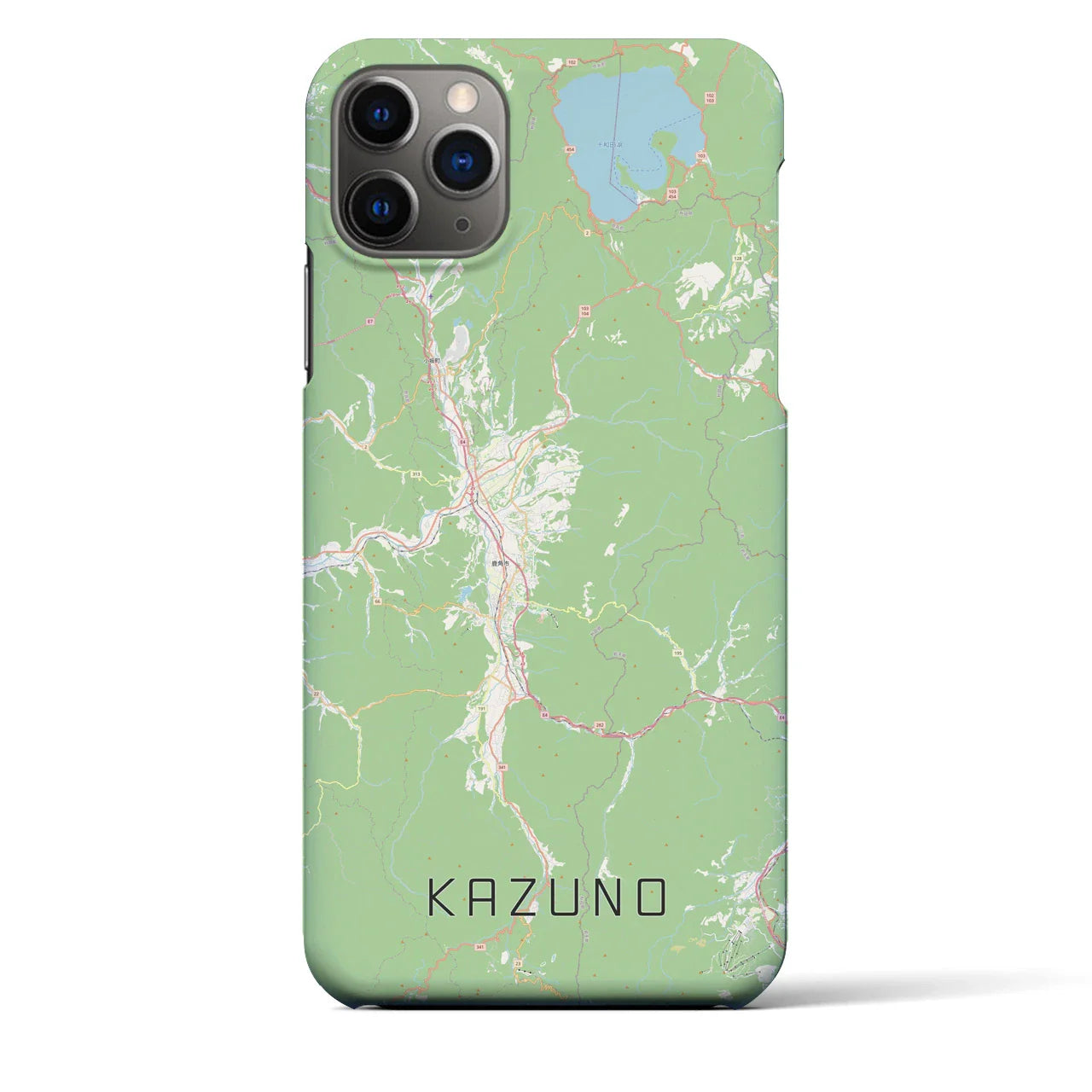 【鹿角(秋田県)】地図柄iPhoneケース(バックカバータイプ)