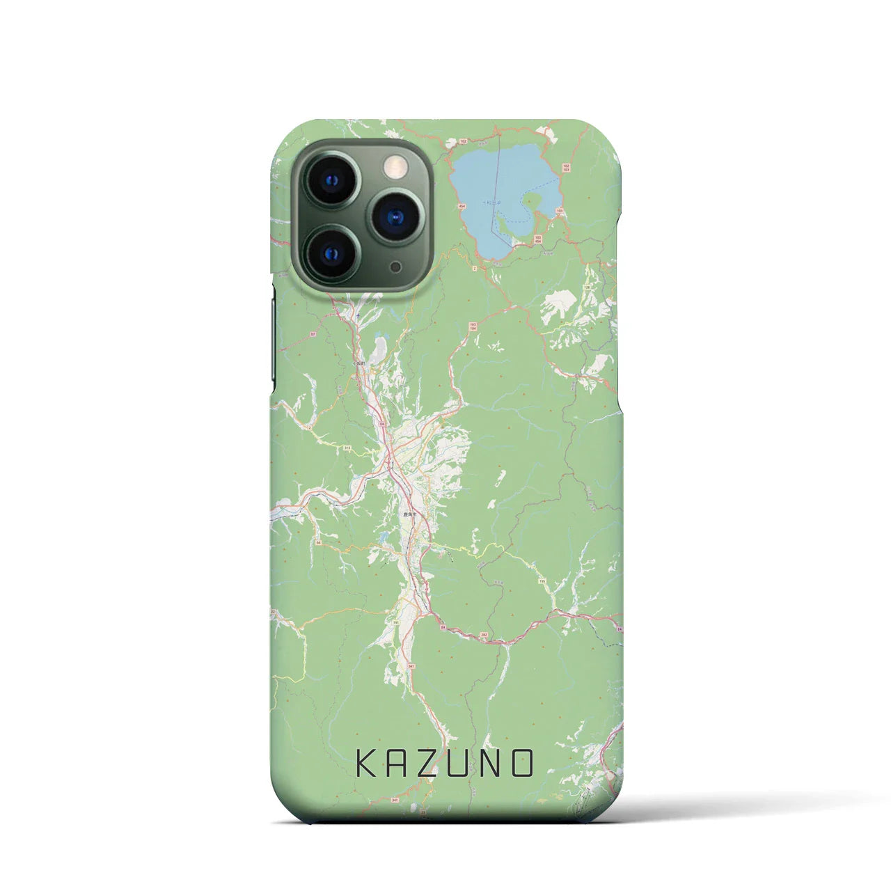 【鹿角(秋田県)】地図柄iPhoneケース(バックカバータイプ)