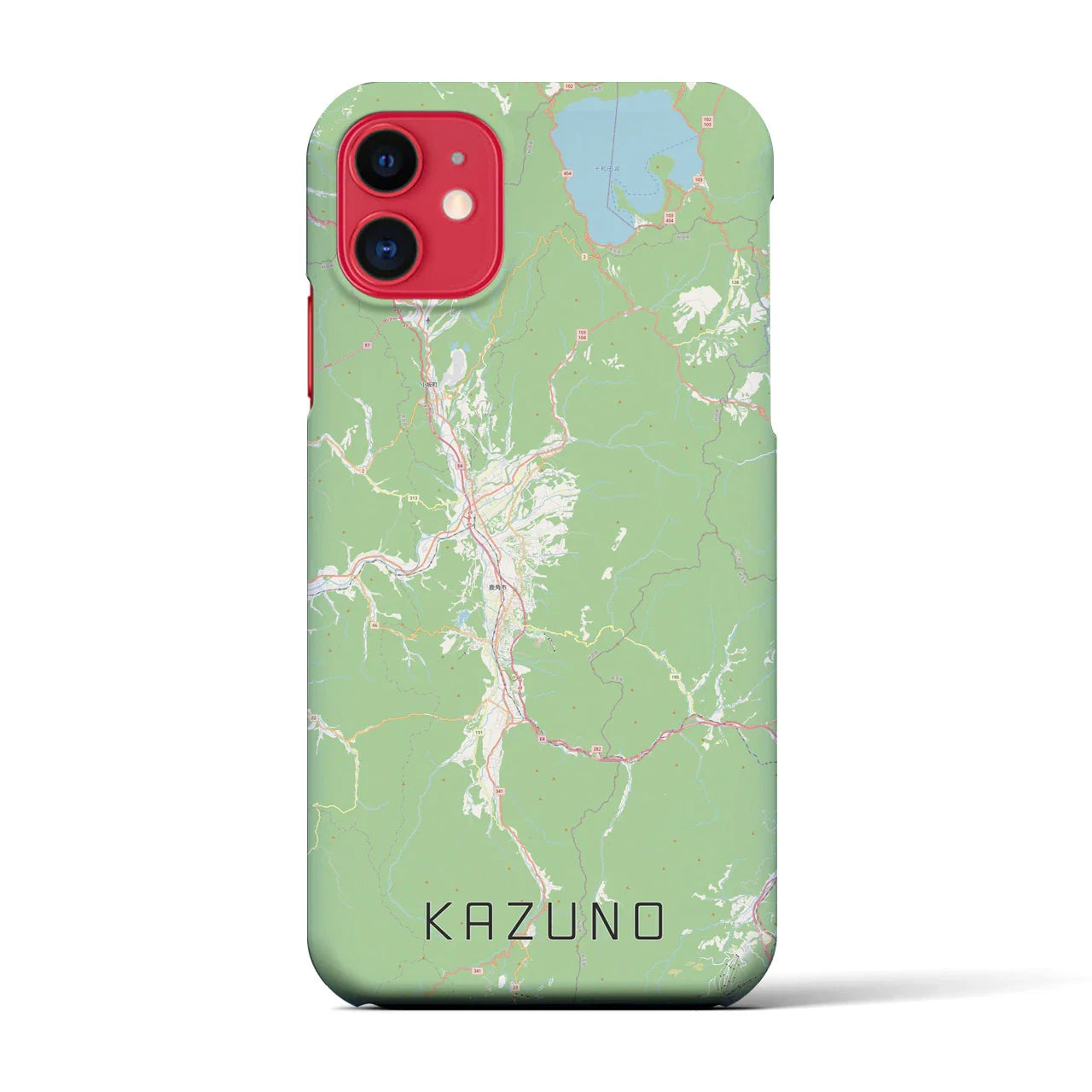 【鹿角(秋田県)】地図柄iPhoneケース(バックカバータイプ)