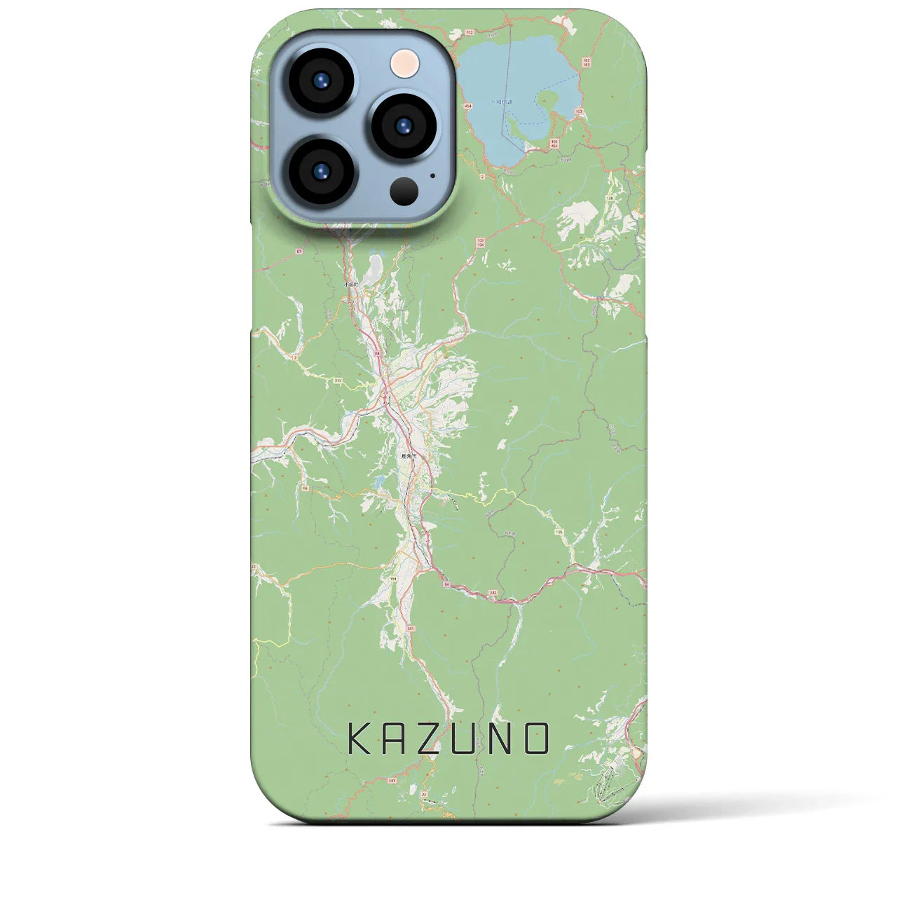 【鹿角(秋田県)】地図柄iPhoneケース(バックカバータイプ)