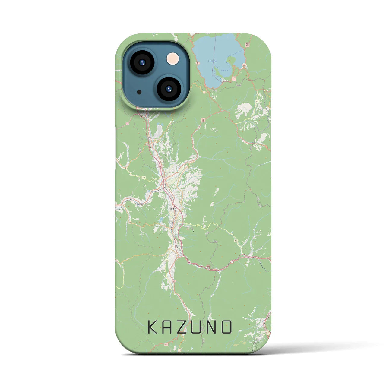 【鹿角(秋田県)】地図柄iPhoneケース(バックカバータイプ)