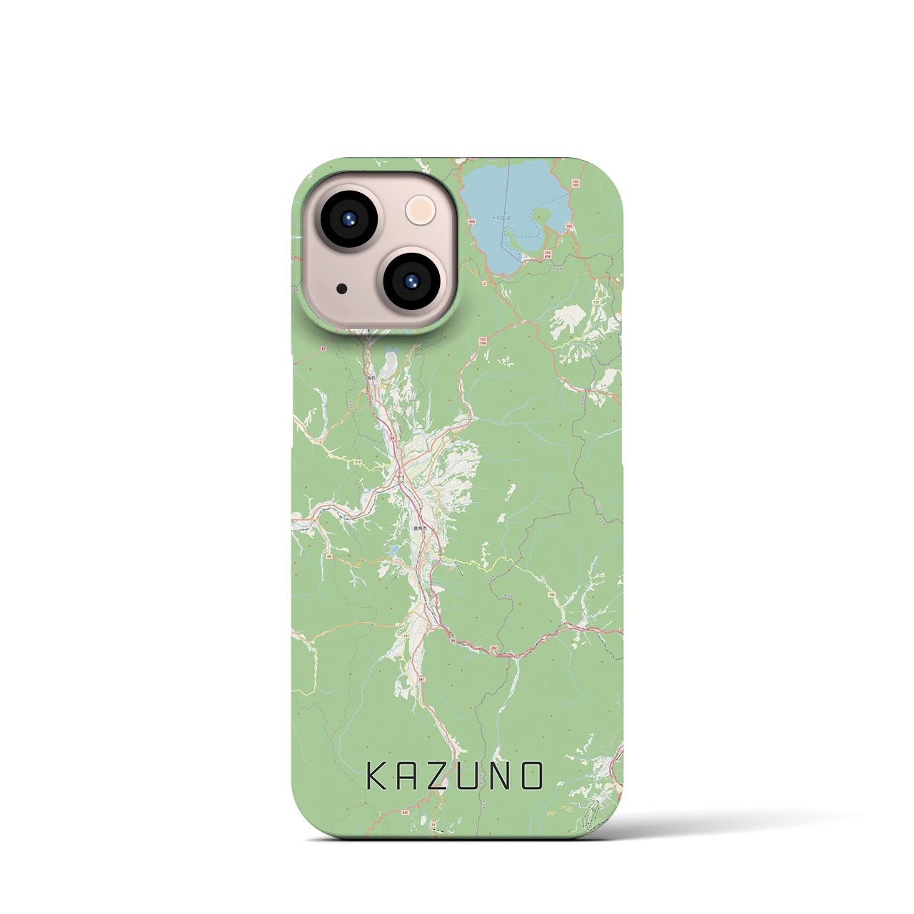 【鹿角(秋田県)】地図柄iPhoneケース(バックカバータイプ)