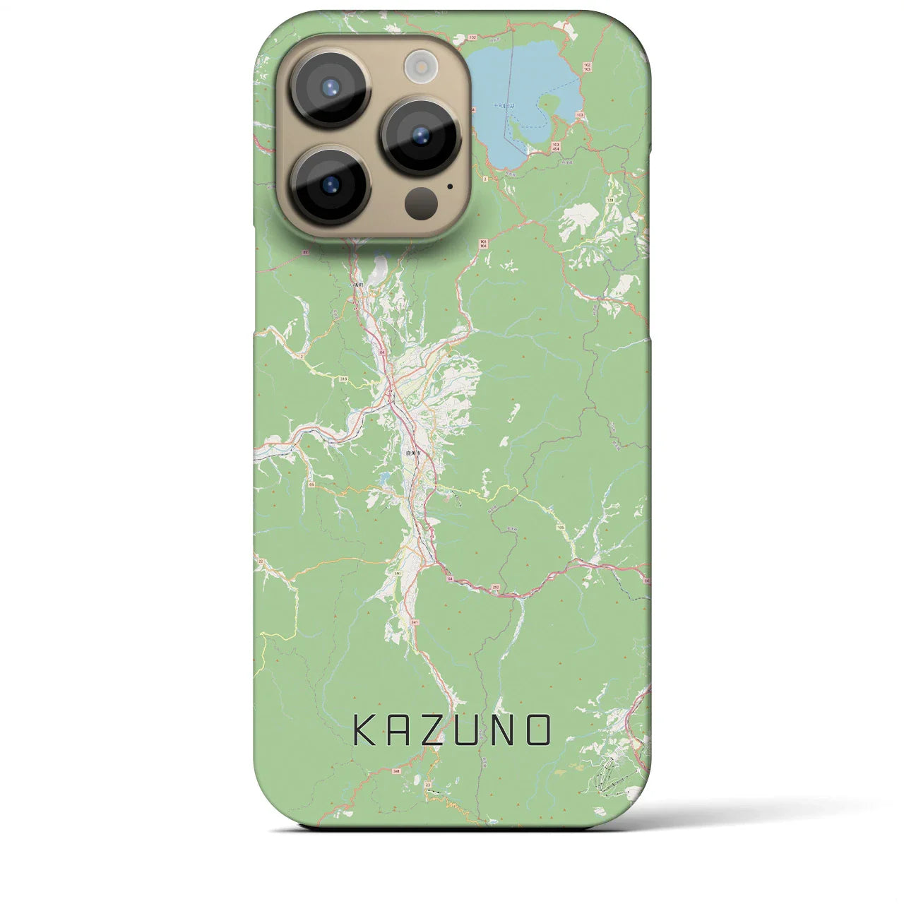 【鹿角(秋田県)】地図柄iPhoneケース(バックカバータイプ)