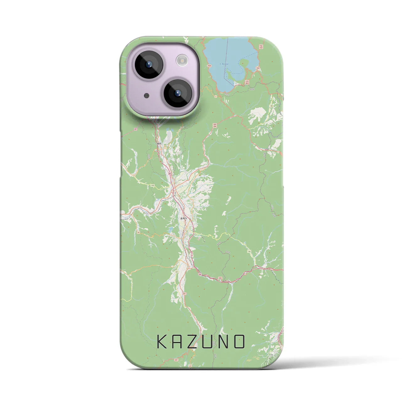 【鹿角(秋田県)】地図柄iPhoneケース(バックカバータイプ)