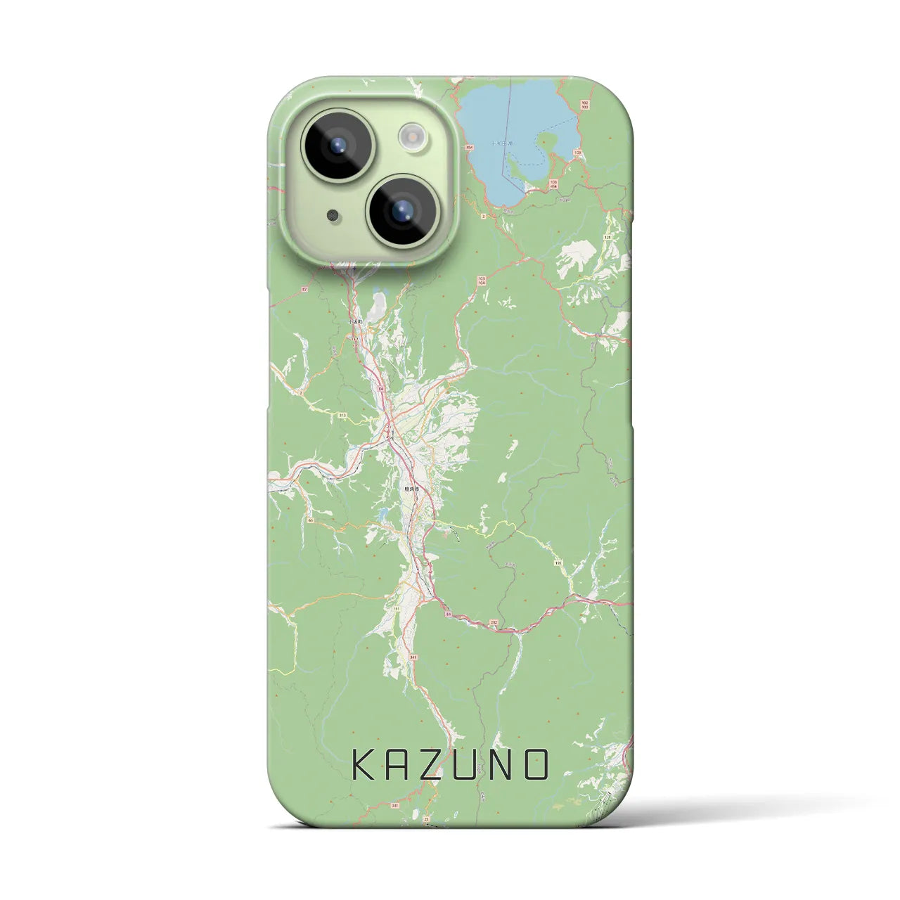 【鹿角(秋田県)】地図柄iPhoneケース(バックカバータイプ)