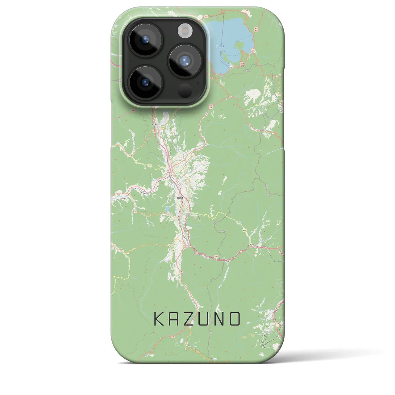 【鹿角(秋田県)】地図柄iPhoneケース(バックカバータイプ)