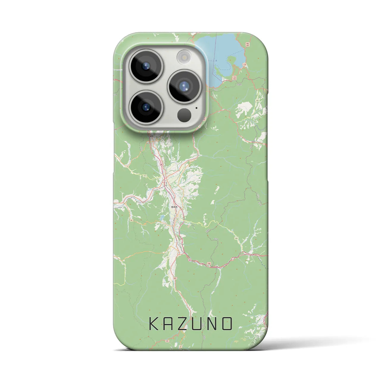 【鹿角(秋田県)】地図柄iPhoneケース(バックカバータイプ)