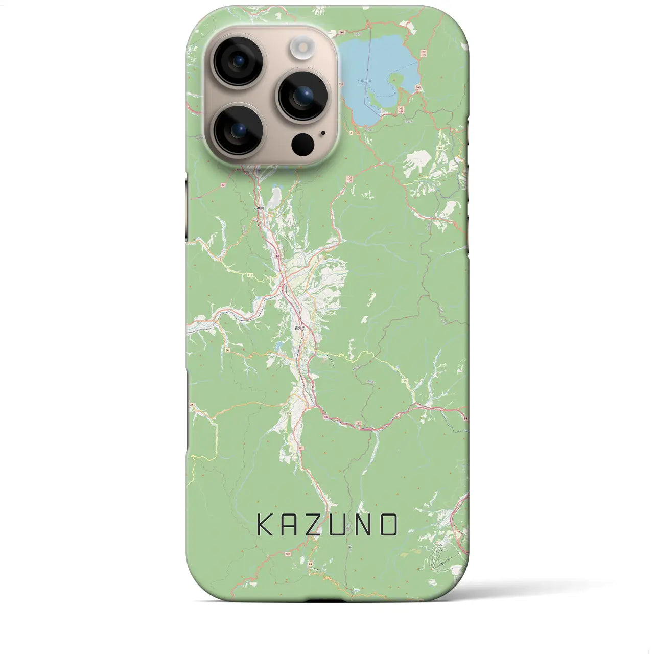 【鹿角(秋田県)】地図柄iPhoneケース(バックカバータイプ)