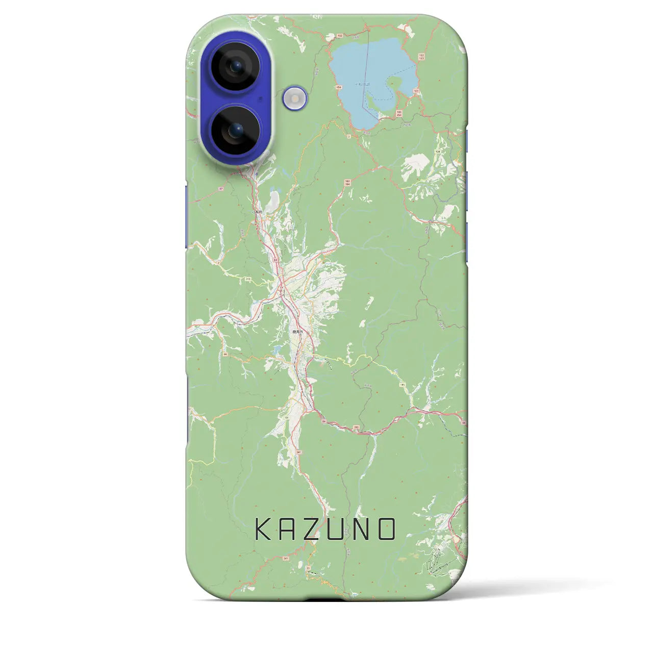 【鹿角(秋田県)】地図柄iPhoneケース(バックカバータイプ)ナチュラル・iPhone 16 Pro Max 用