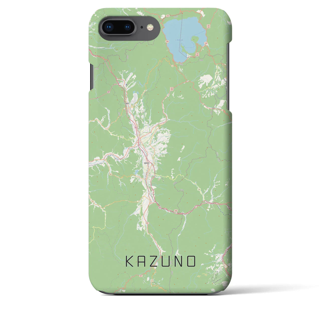 【鹿角(秋田県)】地図柄iPhoneケース(バックカバータイプ)