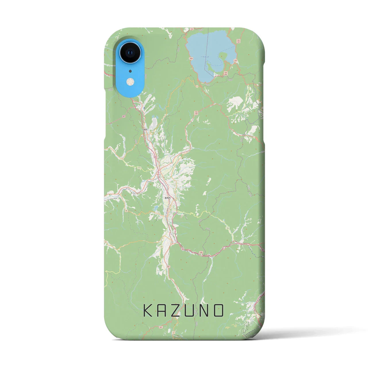 【鹿角(秋田県)】地図柄iPhoneケース(バックカバータイプ)