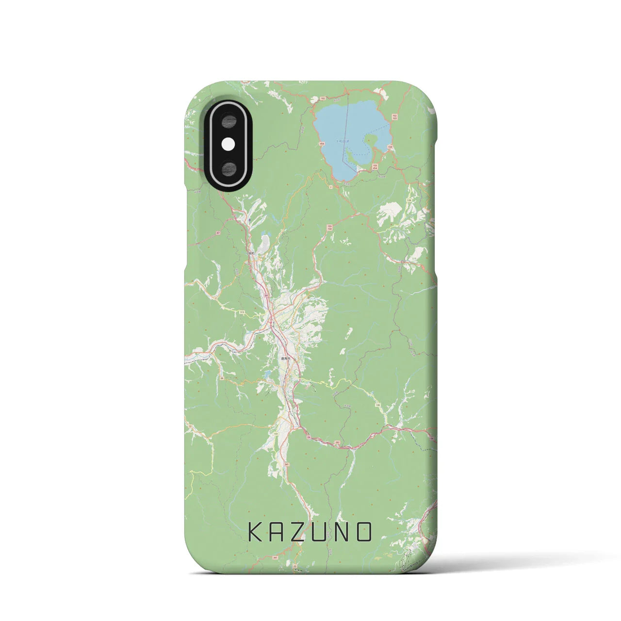 【鹿角(秋田県)】地図柄iPhoneケース(バックカバータイプ)