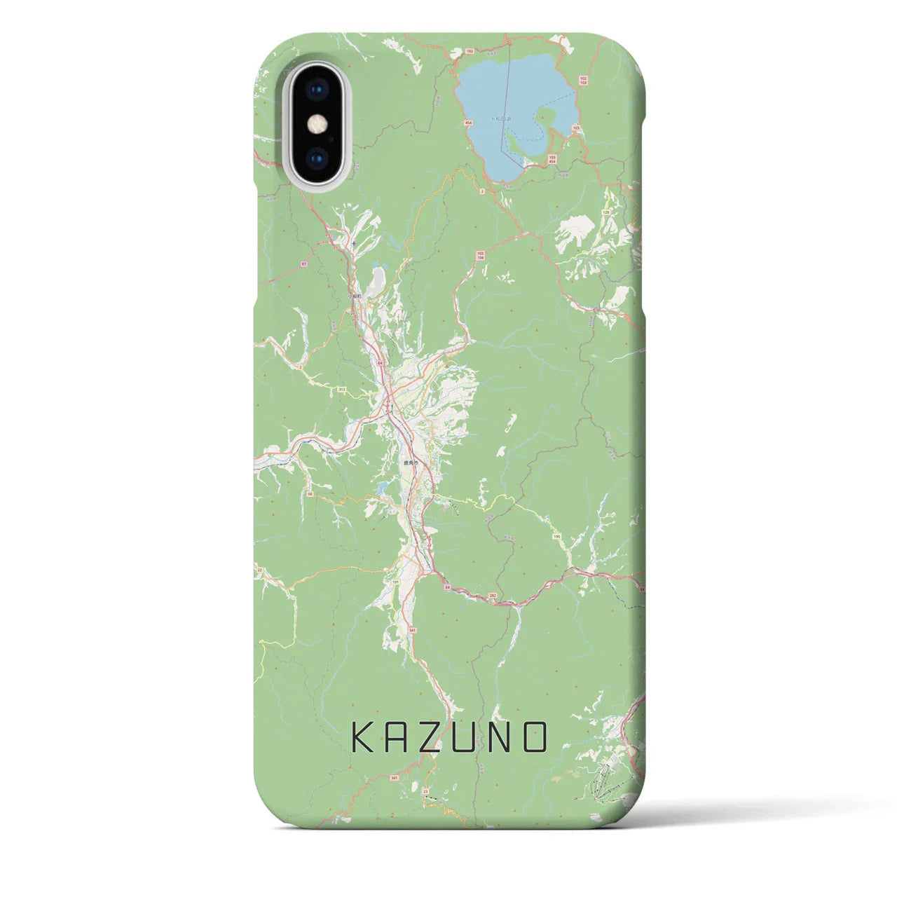 【鹿角(秋田県)】地図柄iPhoneケース(バックカバータイプ)
