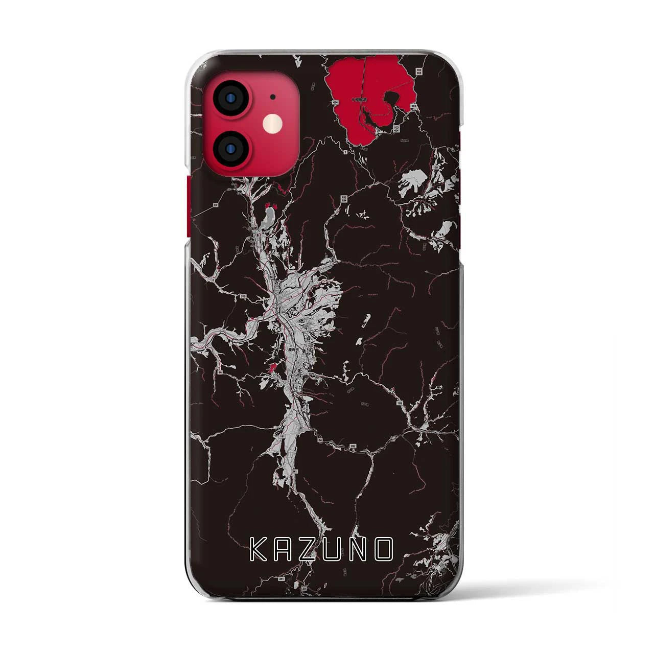 【鹿角(秋田県)】地図柄iPhoneケース(クリアタイプ)