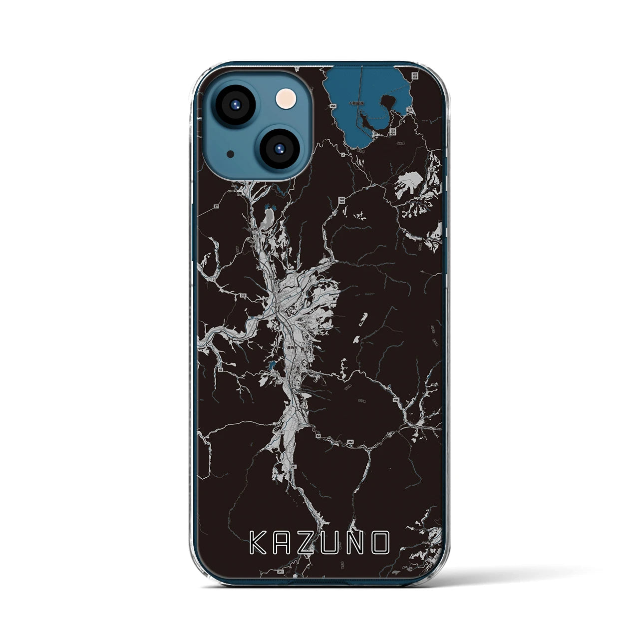 【鹿角(秋田県)】地図柄iPhoneケース(クリアタイプ)