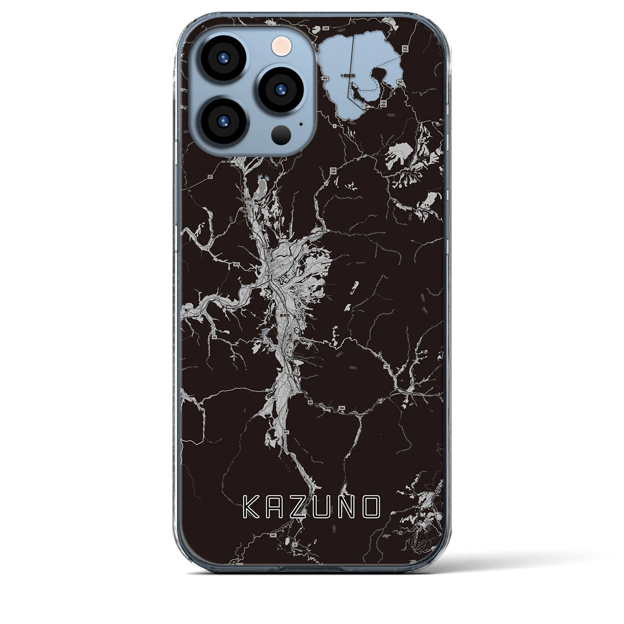 【鹿角(秋田県)】地図柄iPhoneケース(クリアタイプ)