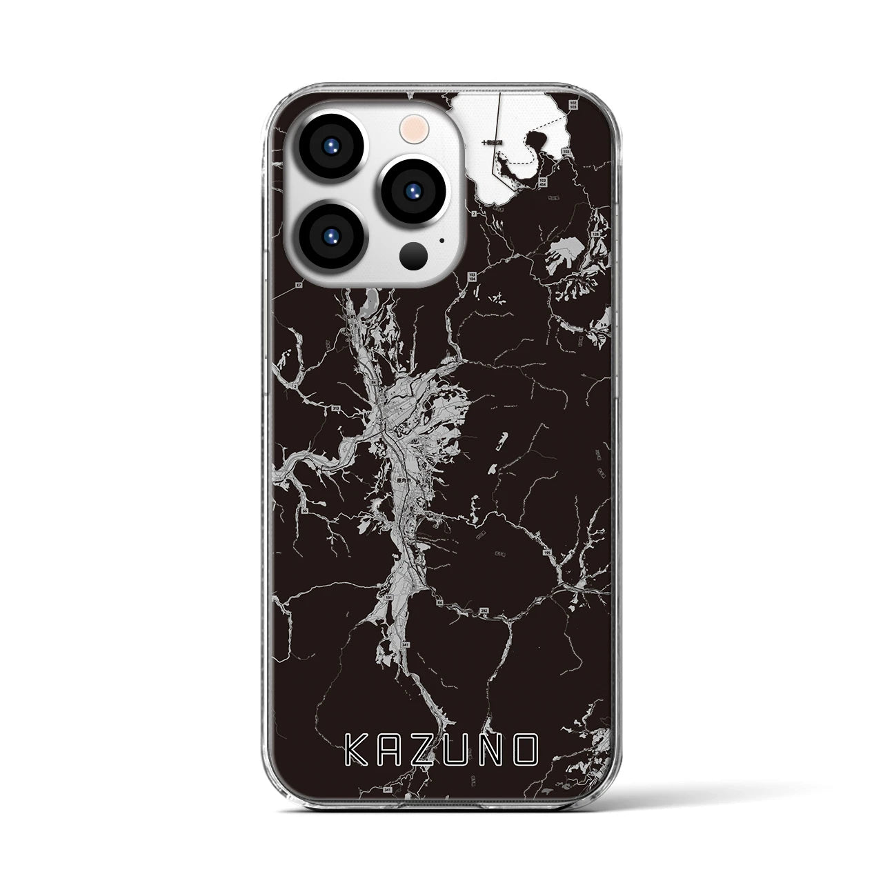 【鹿角(秋田県)】地図柄iPhoneケース(クリアタイプ)