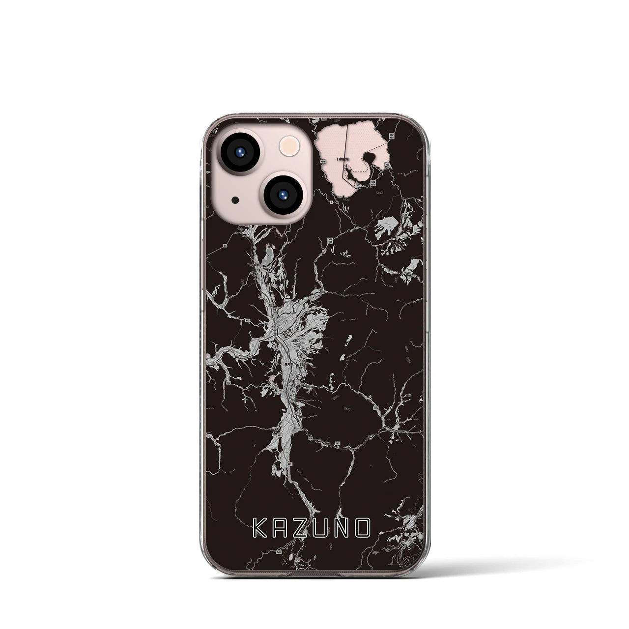 【鹿角(秋田県)】地図柄iPhoneケース(クリアタイプ)