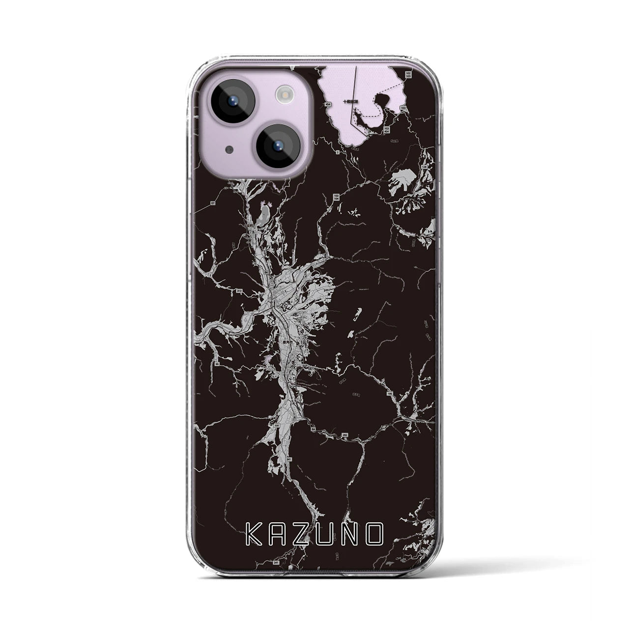 【鹿角(秋田県)】地図柄iPhoneケース(クリアタイプ)