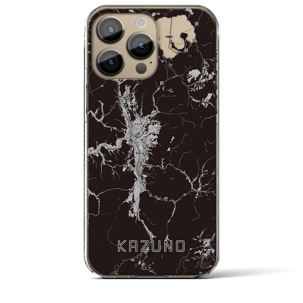 【鹿角(秋田県)】地図柄iPhoneケース(クリアタイプ)