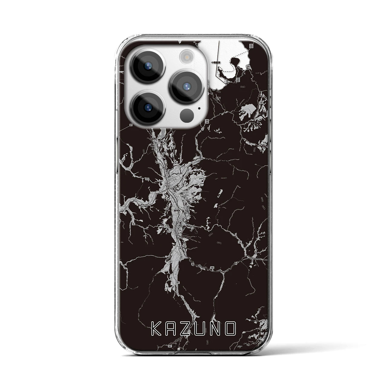 【鹿角(秋田県)】地図柄iPhoneケース(クリアタイプ)